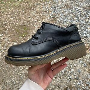 Dr Martens Chanda Chunky Platform Square Toe Leather Oxford Shoes Size 7 Woman